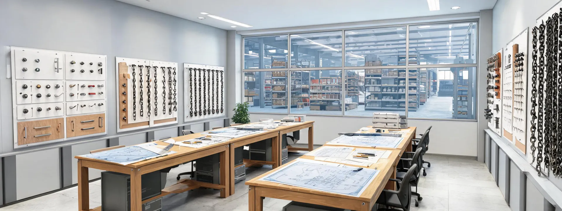 Harrington office and hardware planning room