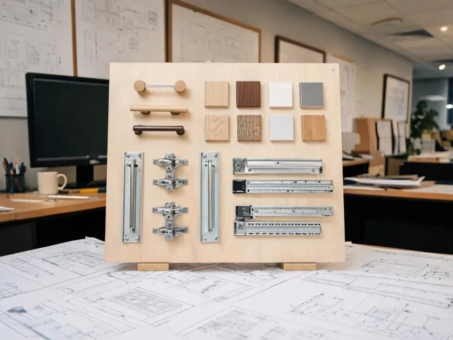 Cabinet hardware sample board